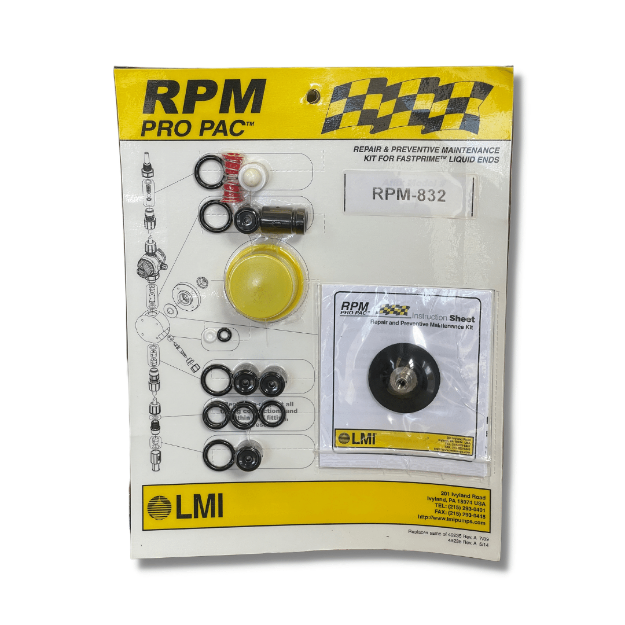 Picture of Repair kit for LMI dosing pump comes with check valves, ,diaphragm, and seals